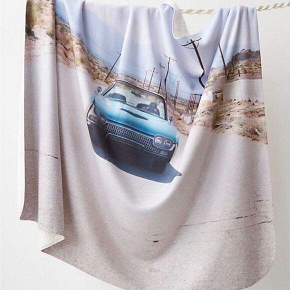 NWT Free People Ro-RI-Ku XFP Landscape sherpa blanket. - Picture 1 of 8